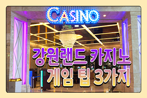카지노 가기전 알아야될 강원랜드 카지노 게임 팁 3가지 검증카지노 선택방법