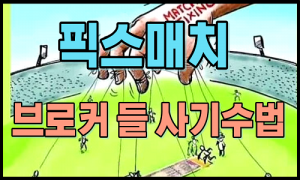 반드시 알고 있어야할 픽스매치 (조작경기) 브로커 들의 사기수법