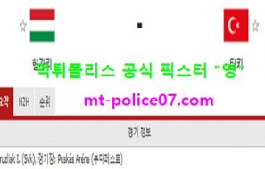 11월19일 네이션스리그 분석 헝가리 vs 터키 먹폴 픽스터 영