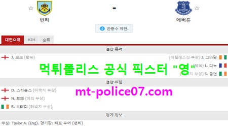 12월5일 EPL 분석 번리 vs 에버튼 먹폴 픽스터 영