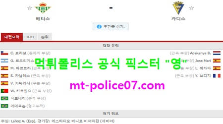 12월24일 라리가 분석 레알베티스 vs 카디스 먹폴 픽스터 영 12월24일 라리가 분석 레알베티스 vs 카디스 먹폴 픽스터 영