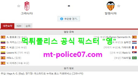 12월31일 라리가 분석 그라나다 vs 발렌시아 먹폴 픽스터 영 12월31일 라리가 분석 그라나다 vs 발렌시아 먹폴 픽스터 영