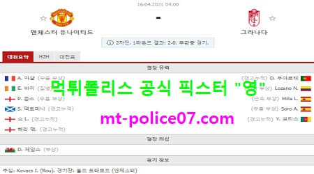 4월16일 유로파 분석 맨유 vs 그라나다 먹폴 픽스터 영