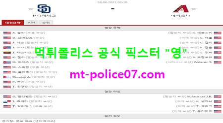 6월28일 MLB 분석 샌디에고 vs 애리조나 먹폴 픽스터 영