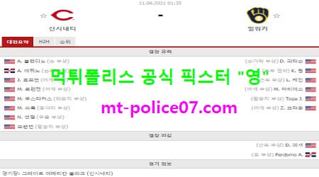 6월11일 MLB 분석 신시내티 vs 밀워키 먹폴 픽스터 영 6월11일 MLB 분석 신시내티 vs 밀워키 먹폴 픽스터 영