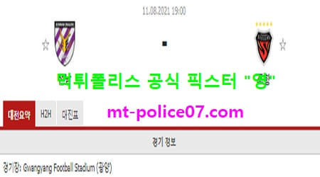 8월11일 FA컵 분석 전남 vs 포항 먹폴 픽스터 영