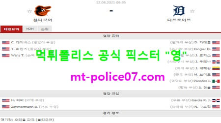 8월12일 MLB 분석 볼티모어 vs 디트로이트 먹폴 픽스터 영 8월12일 MLB 분석 볼티모어 vs 디트로이트 먹폴 픽스터 영