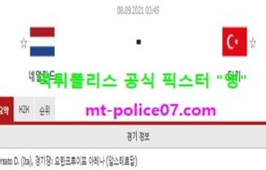 9월8일 월드컵예선 분석 네덜란드 vs 터키 먹폴 픽스터 영