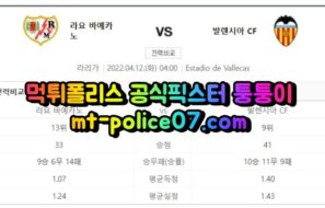 4월12일 라리가 라요 발렌시아 분석 먹폴 퉁퉁이