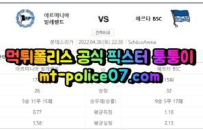 4월30일 분데스리가 빌레펠트 헤르타베를린 분석 먹폴 퉁퉁이