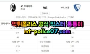 4월16일 분데스리가 프라이부르크 보훔 분석 먹폴 퉁퉁이 4월16일 분데스리가 프라이부르크 보훔 분석 먹폴 퉁퉁이