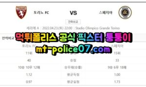 4월23일 세리에A 토리노 스페치아 분석 먹폴 퉁퉁이 4월23일 세리에A 토리노 스페치아 분석 먹폴 퉁퉁이
