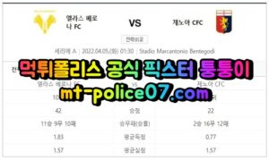 4월5일 세리에A분석 베로나 제노아 먹폴 퉁퉁이 4월5일 세리에A분석 베로나 제노아 먹폴 퉁퉁이