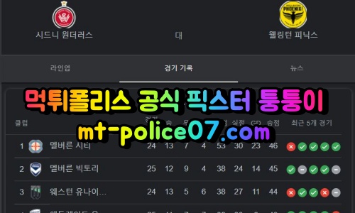 5월5일 호주A리그 시드니 웰링턴 분석 먹폴 퉁퉁이