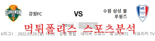 5월29일 K리그 강원FC 수원삼성 블루윙즈 분석 먹튀폴리스