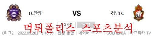5월28일 K리그2 FC안양 경남FC 국내 축구분석 먹튀폴리스