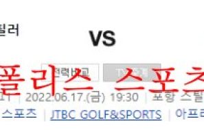 6월17일 K리그 포항스틸러스 강원FC 축구 분석 먹튀폴리스