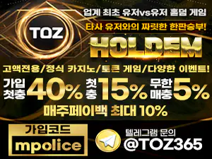 고액전용 업계 1위 메이저놀이터 토즈(TOZ)