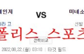 8월22일 MLB 미네소타 트윈스 텍사스 레인저스 야구분석 먹튀폴리스