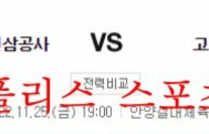 11월25일 KBL 안양KGC 인삼공사 고양 캐롯 점퍼스 분석 먹튀폴리스