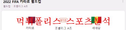 11월25일 FIFA카타르월드컵 카타르 세네갈 프리뷰 먹튀폴리스