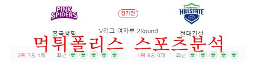11월25일 V리그 흥국생명 현대건설 국내 여자배구 분석 먹튀폴리스