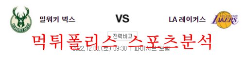 12월3일 NBA 밀워키 벅스 LA레이커스 최종예상 분석 먹튀폴리스