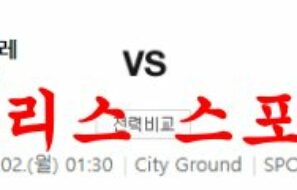 1월2일 프리미어리그 노팅엄 포레스트FC 첼시FC 축구분석 먹튀폴리스