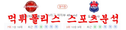 1월12일 V리그 페퍼저축은행 AI페퍼스 한국도로공사 하이패스 분석 먹튀폴리스
