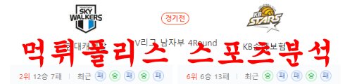 1월12일 V리그 현대캐피탈 스카이워커스 KB손해보험 스타즈 분석 먹튀폴리스