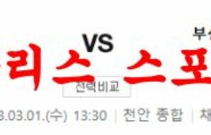 3월1일 K리그2 천안시티 FC 부산아이파크 국내 축구단 분석 먹튀폴리스