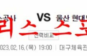 2월16일 KBL 대구 한국가스공사 페가수스 울산 현대모비스 국내농구 분석
