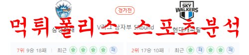2월15일 V리그 삼성화재 블루팡스 현대캐피탈 스카이워커스 분석 먹튀폴리스