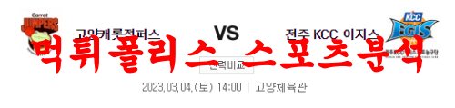 3월4일 KBL 고양 캐롯 점퍼스 전주 KCC 이지스 국내 프로농구 분석 먹튀폴리스
