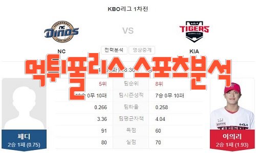 2023년4월25일 KBO NC 다이노스 KIA 타이거즈