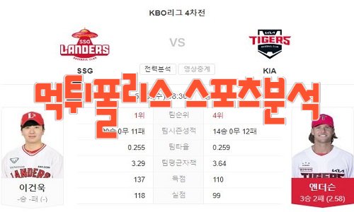 2023년5월10일 KBO SSG 랜더스 KIA 타이거즈