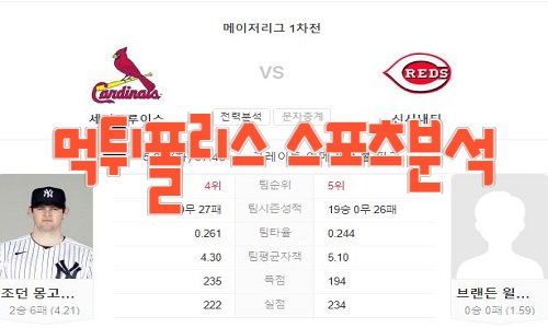2023년5월23일 MLB 세인트루이스 카디널스 신시내티 레즈 - 복사본