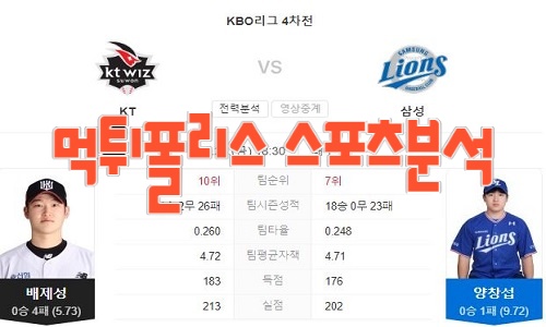 2023년5월26일 KBO kt wiz 삼성 라이온즈