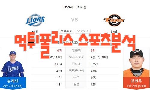 2023년5월9일 KBO 삼성 라이온즈 한화 이글스