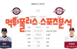 2023년6월23일 KBO 두산 베어스 키움 히어로즈 프로야구 분석 먹튀폴리스