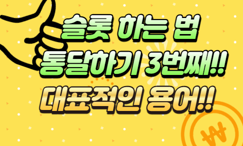 슬롯머신 용어