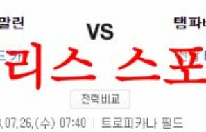 7월26일 MLB 탬파베이 레이스 마이애미 말린스 미국프로야구 분석 먹튀폴리스