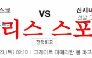 7월20일 MLB 신시내티 레즈 샌프란시스코 자이언츠 미국야구 분석 먹튀폴리스