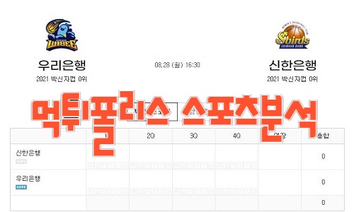 2023년8월28일 인천 신한은행 에스버드 우리은행 우리WON