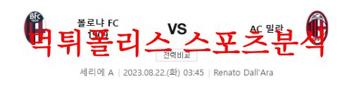8월22일 세리에A 볼로냐FC 1909 AC밀란 축구승무패 및 라인업 분석 먹튀폴리스