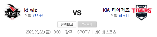 9월22일 KBO 기아타이거즈 KT위즈 프로야구 분석 먹튀폴리스