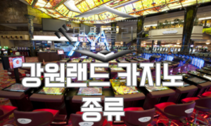 강원랜드 카지노 종류 사용방법