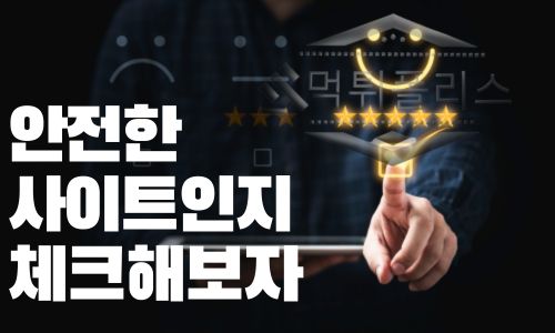 안전한 사이트인지 체크해보자