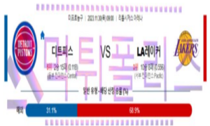 11월30일 디트로이트 vs LA레이커스 nba농구분석