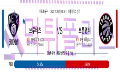11월29일 브루클린 vs 토론토 nba농구분석